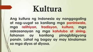 kultura ng indonesia slideshare|Kultura Ng Indonesia .